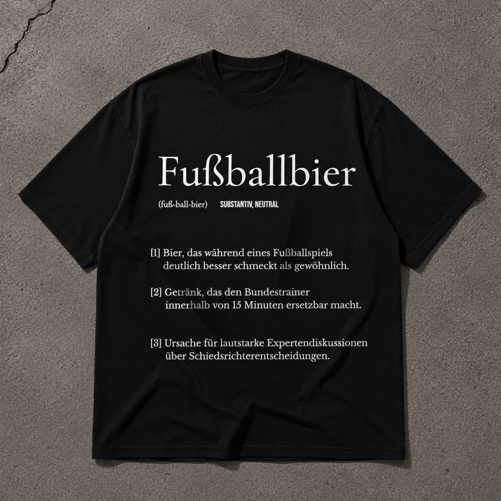 Fußballbier Oversized Shirt